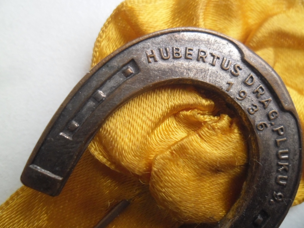 odznak - HUBERTUS DRAG. PLUKU 9. 1936 - značen Pichl - 2
