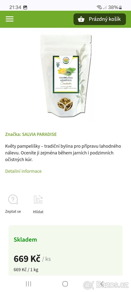 Pampeliška lékařská kořen - 2