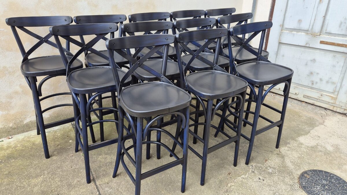 Barové židle černo-modré (č.1) - 2