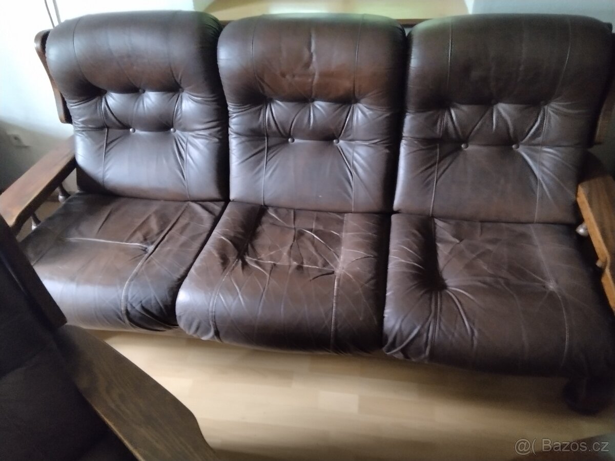 Kožená souprava masív - 2