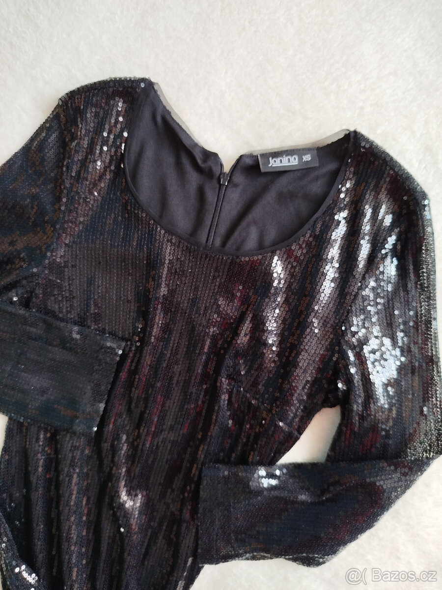 černé, flitrové šaty, zn.Janina - 2