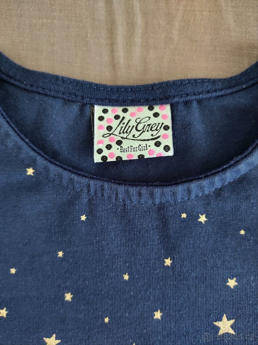 Dívčí (vánoční) modré šaty Lily grey, velikost 98 - 2