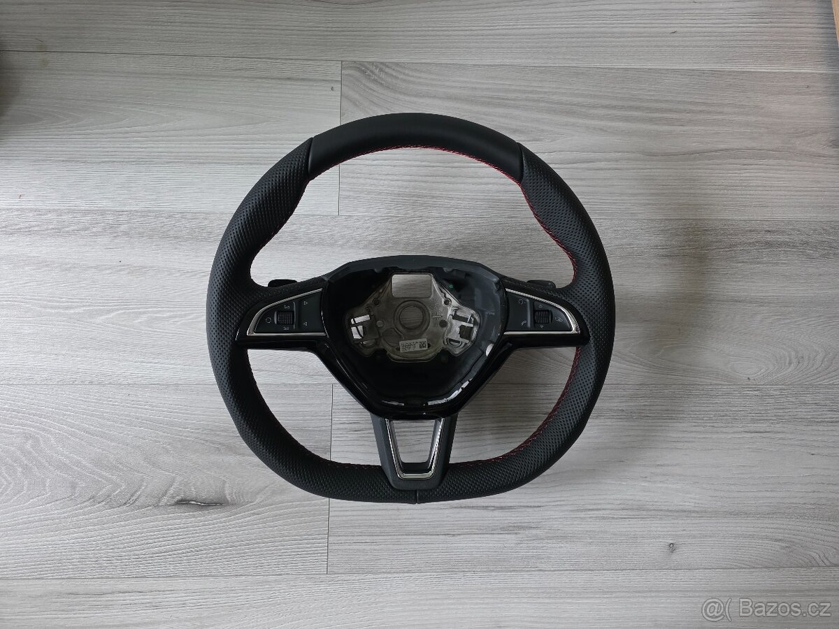 Nový zkosený volant Škoda + PÁDLA DSG - 2