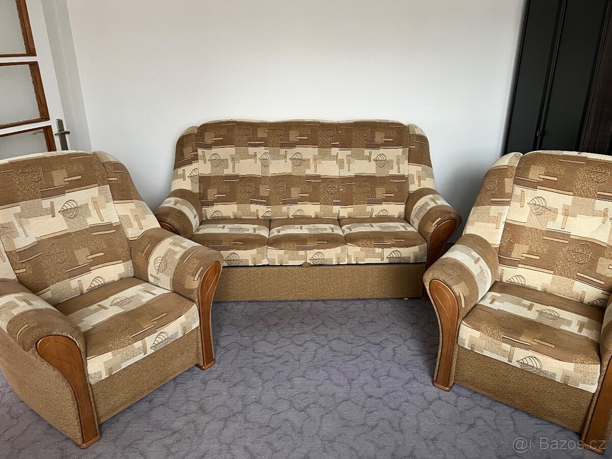 Sedaci souprava-gauc a 2 kresla - 2