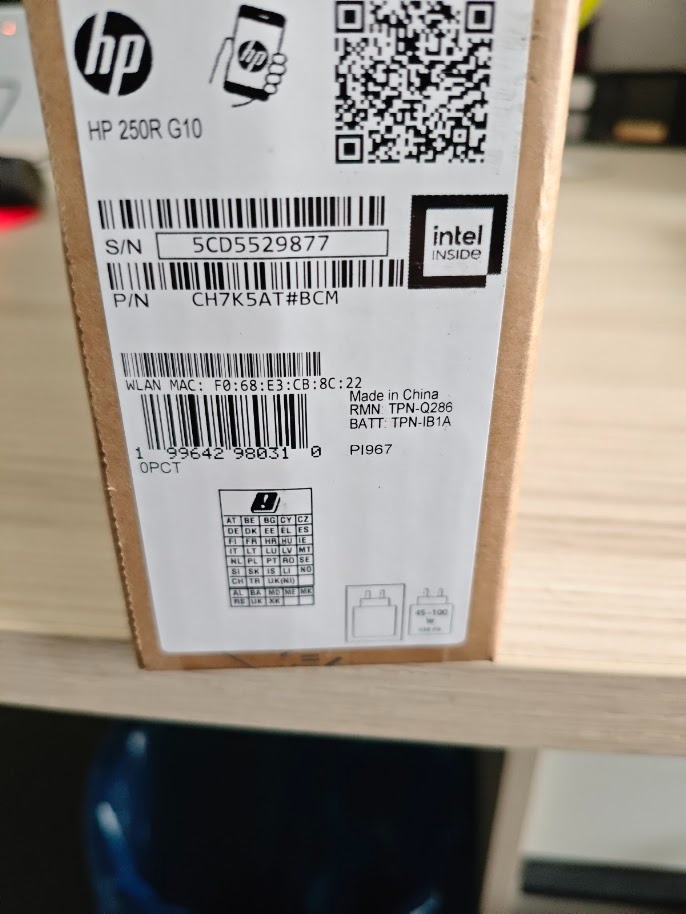 HP 250R G10 Silver - nerozbalený, zcela nový - 2