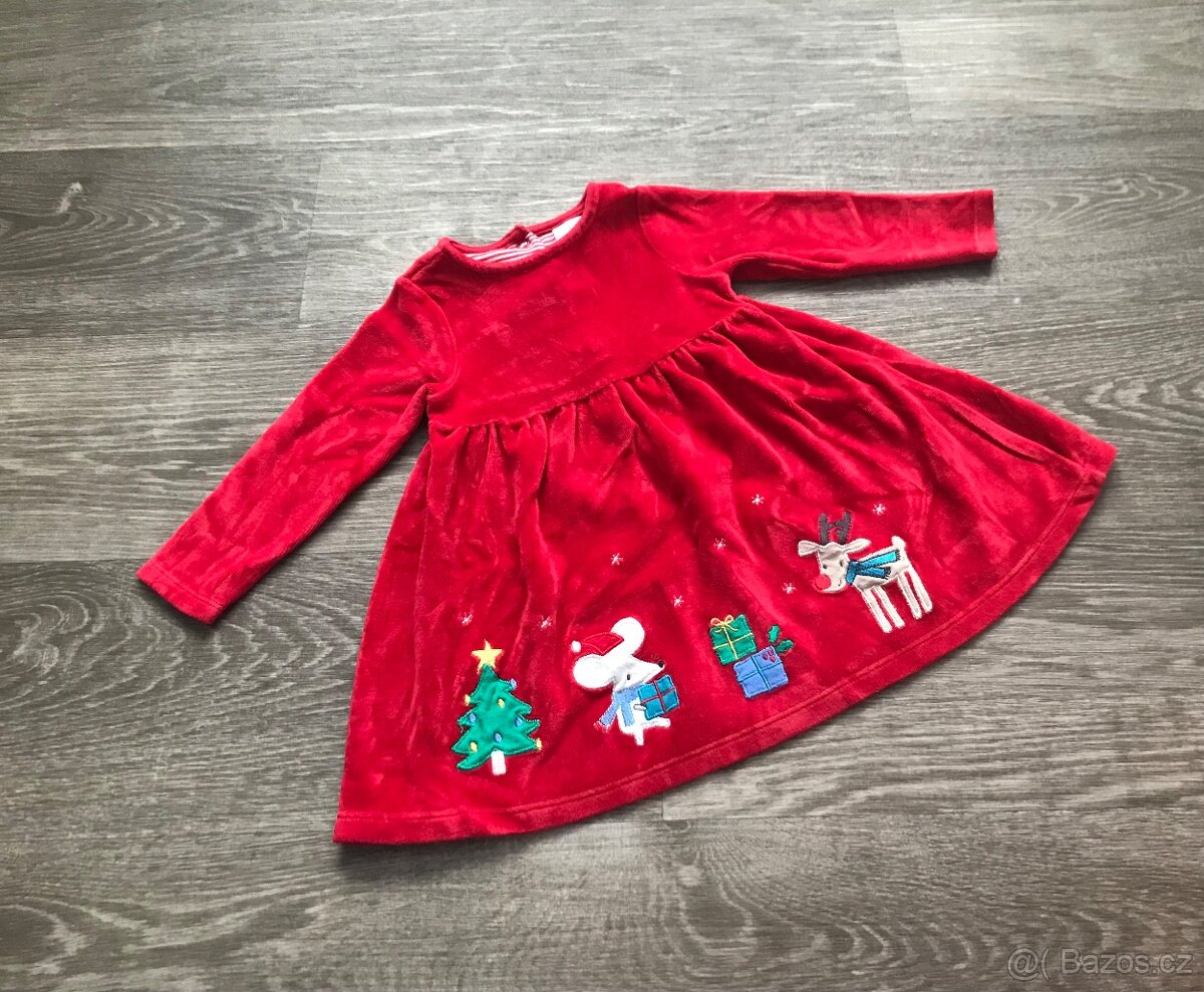 Vánoční šaty, vel. 6-9 měsíců - 2