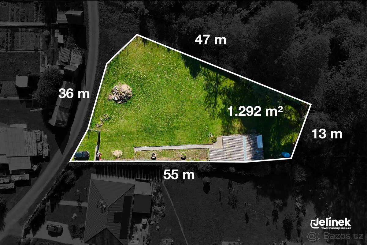 Stavební pozemek s chatkou – Jedlová u Poličky - 2