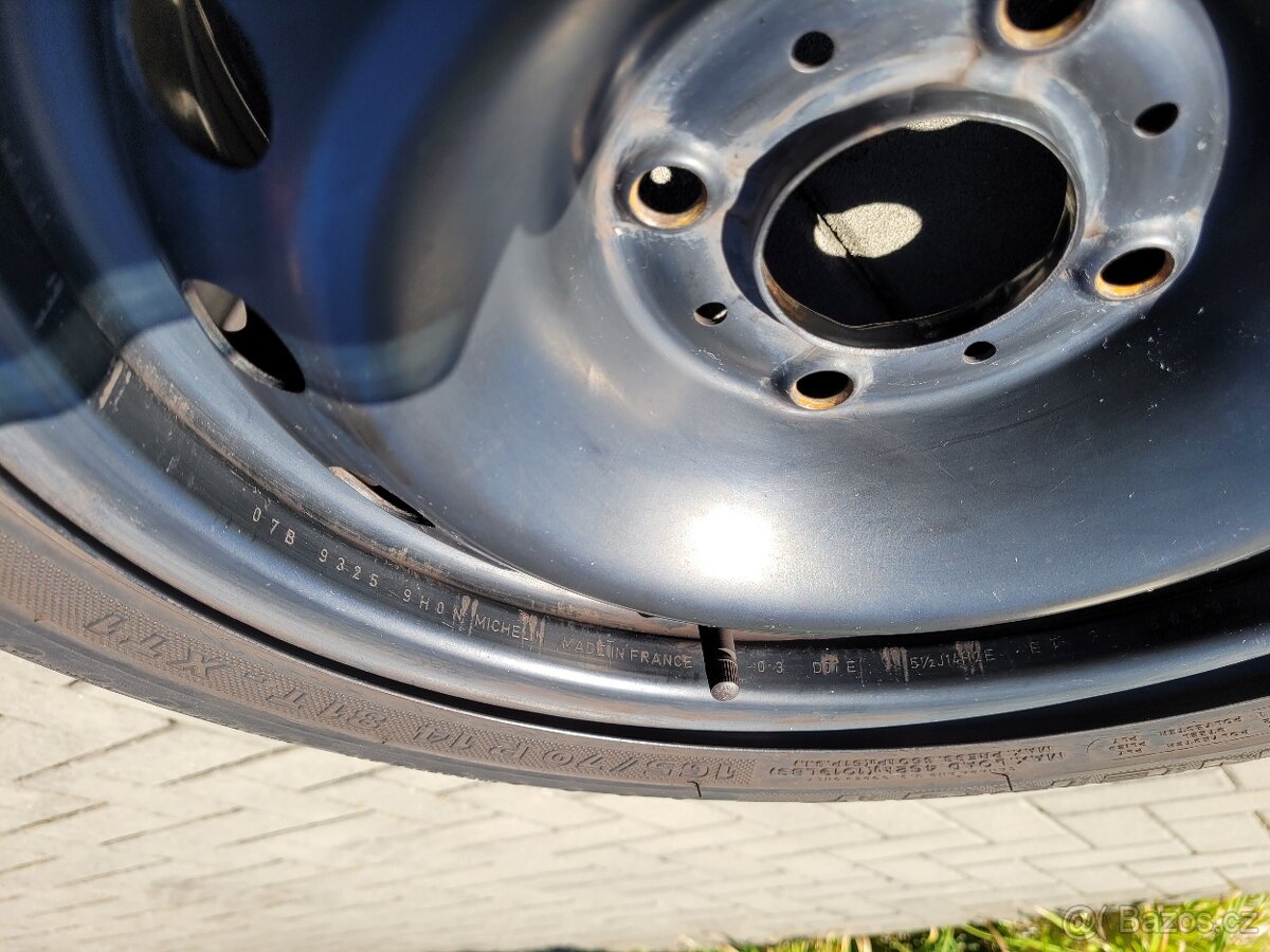 Prodám sadu 4 ks origin. plech. disků 5.5x14 4x108 ET24 - 2