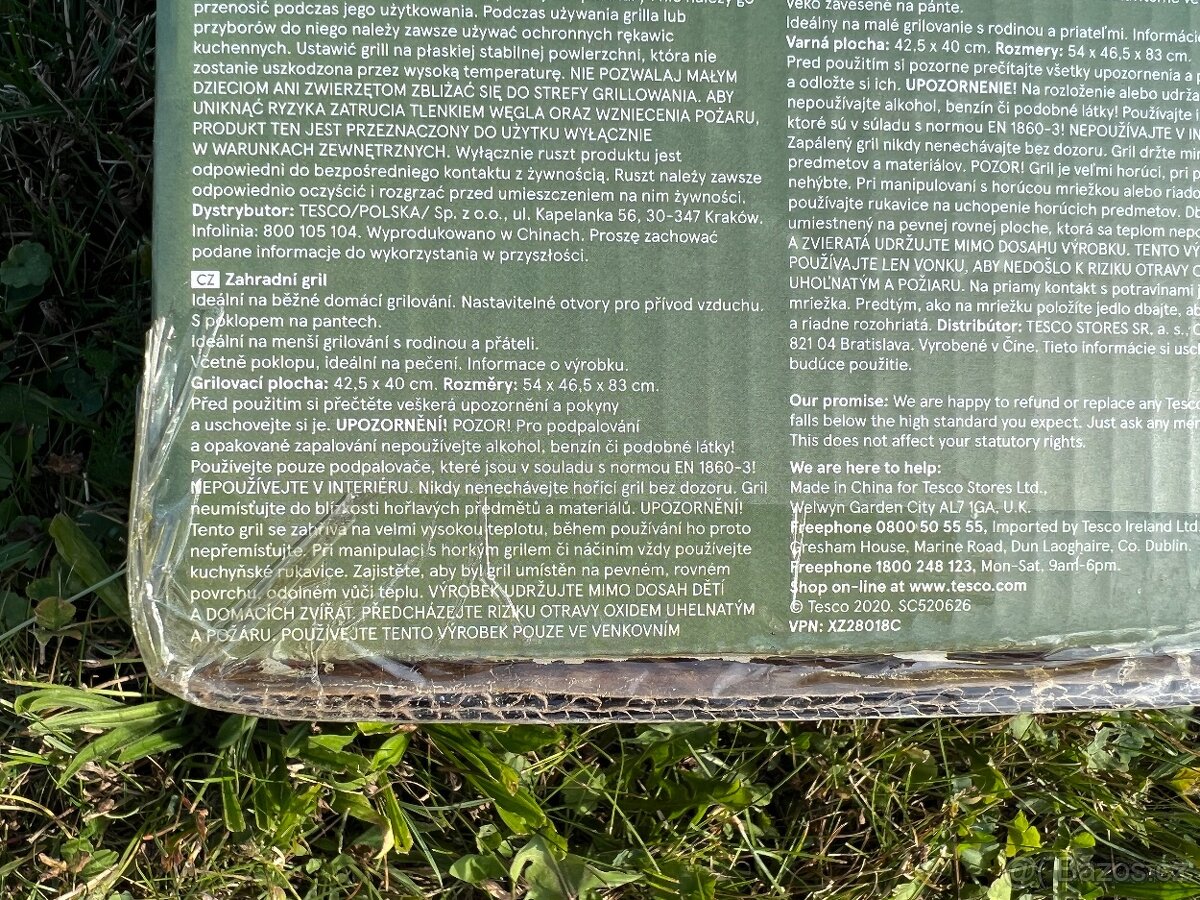 Nový čtvercový gril na dřevěné uhlí - výprodej grilů - 2