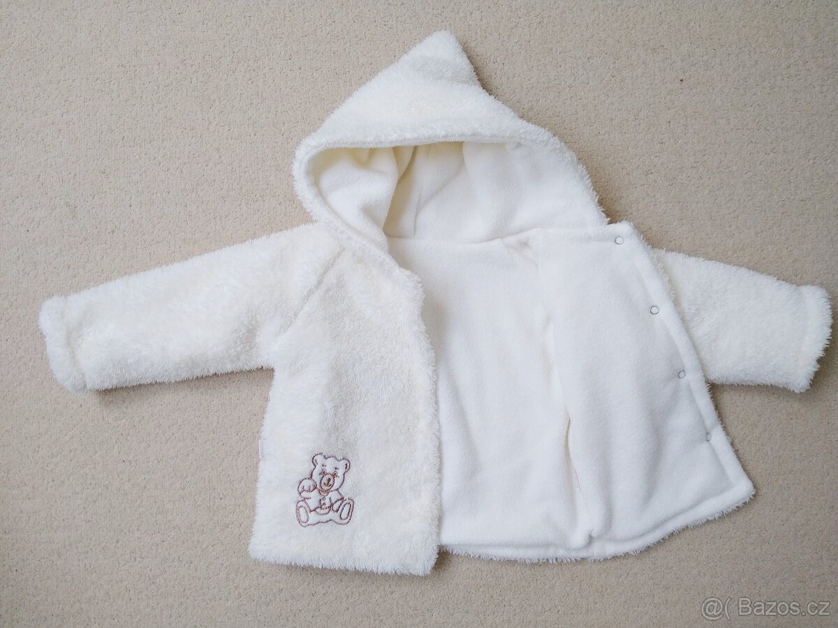 Nový chlupatý podšitý kabátek, bunda vel. 80 - 2