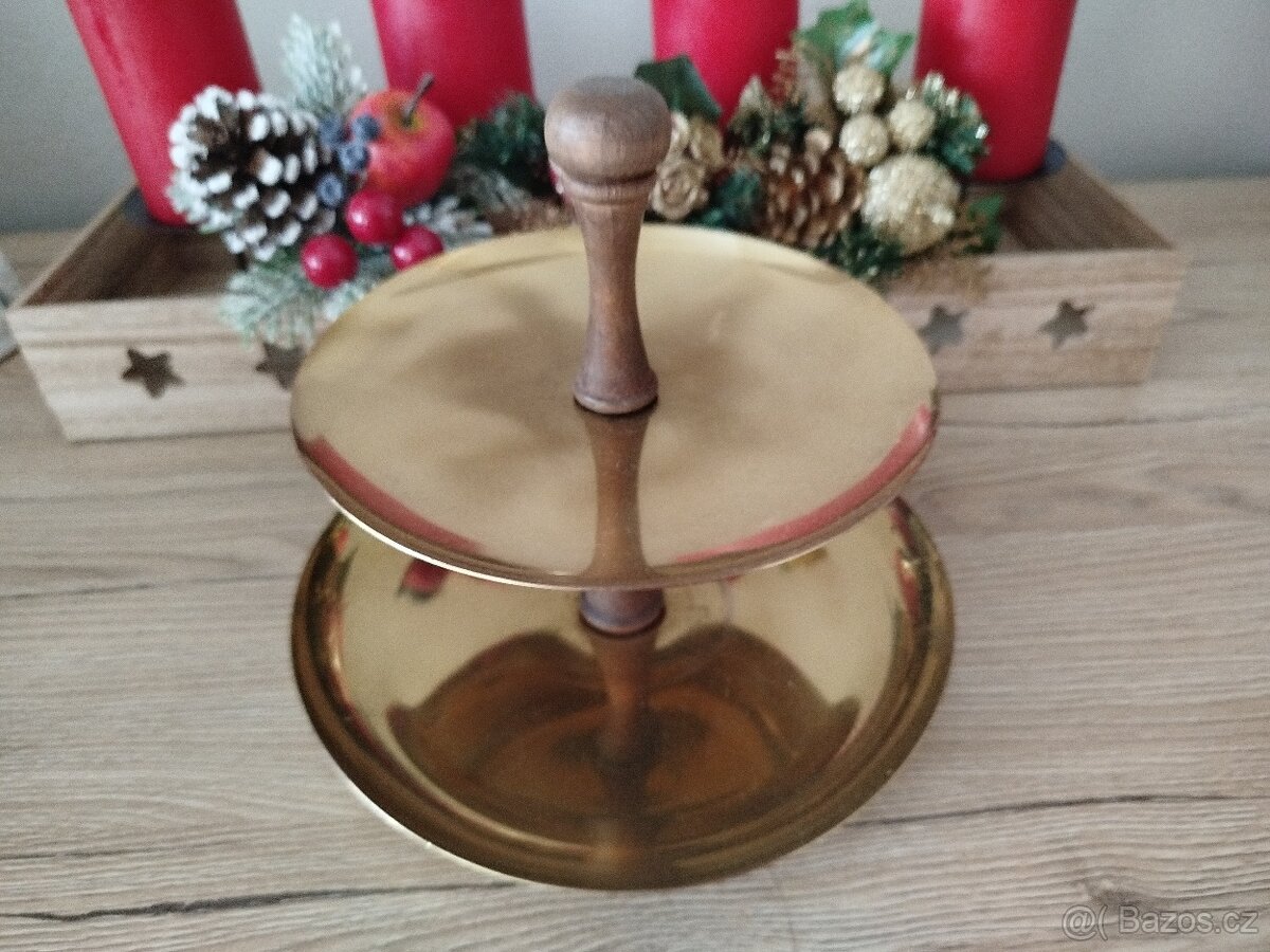 Mosazný etažér - 2