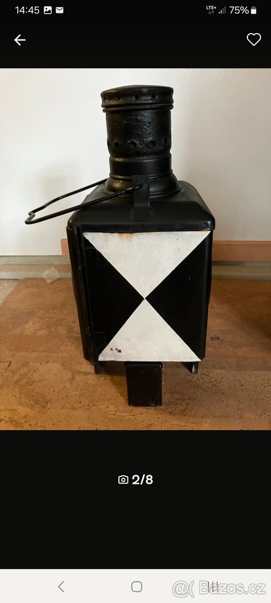 Nádražní signální lampa s krytem - 2