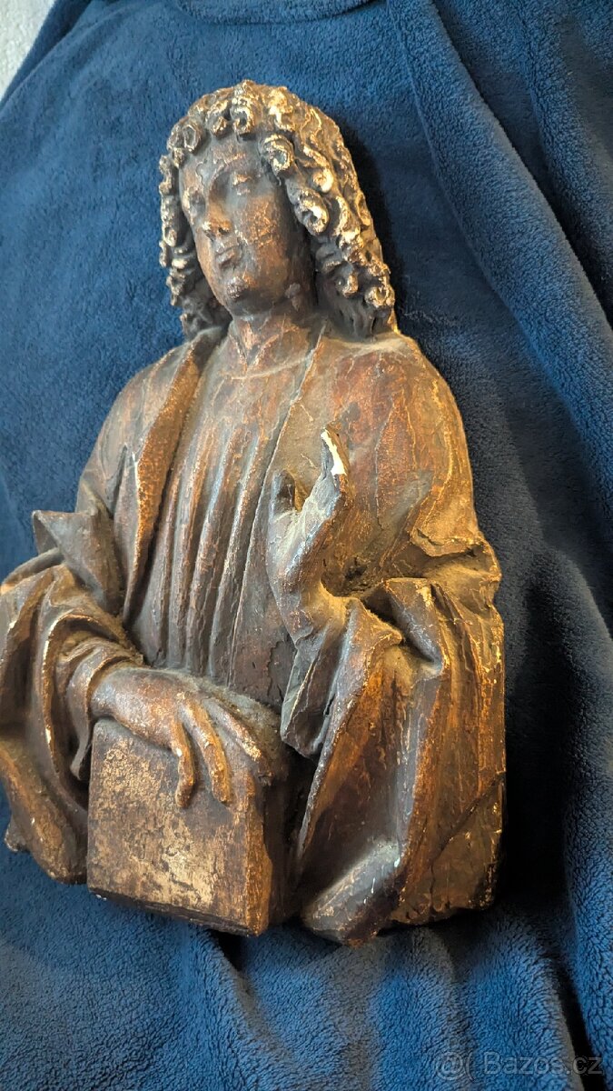 Svatý Jan Evangelista – patinovaná sádra - 2