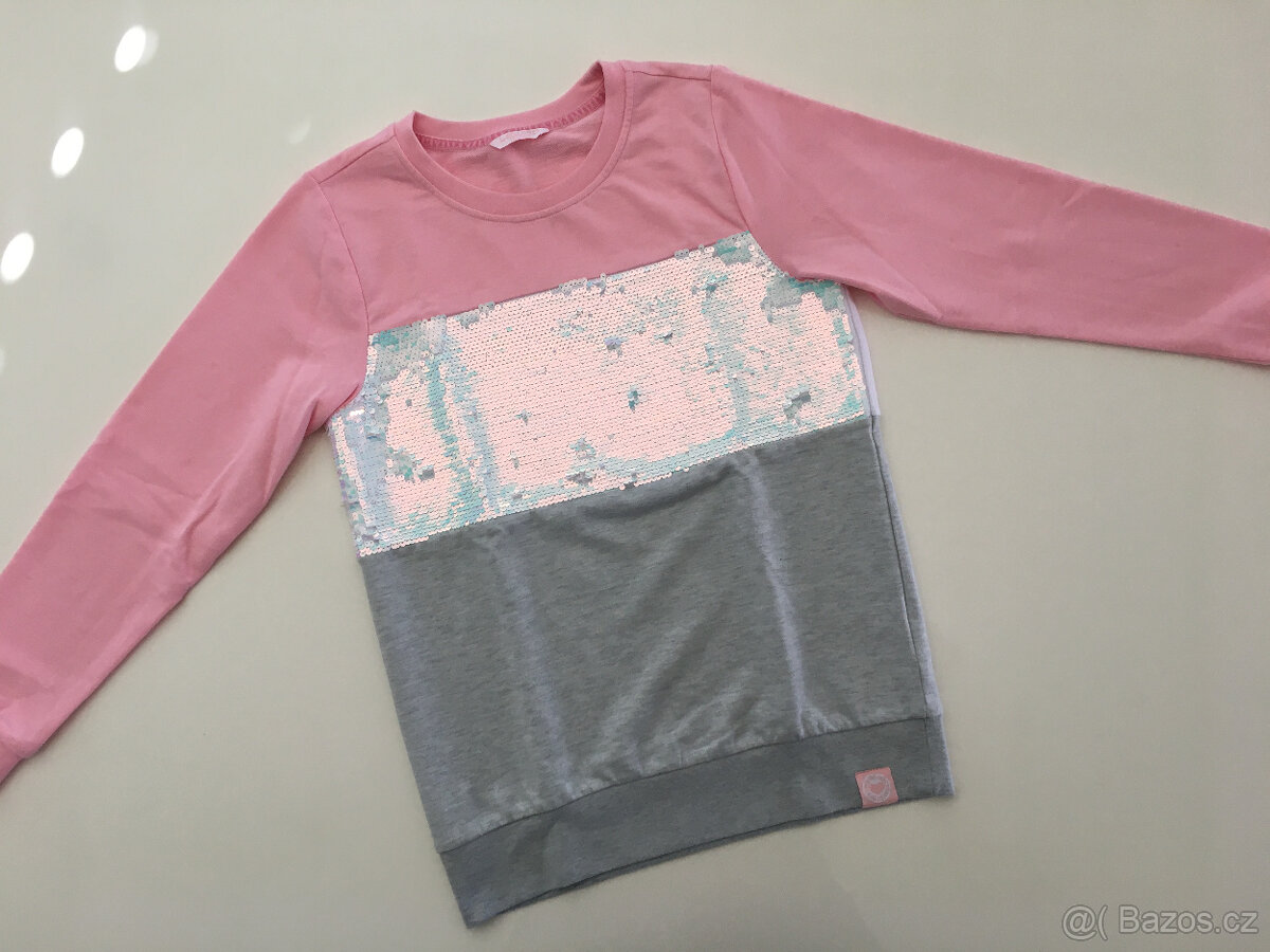 Dívčí tričko/mikina Lewro, vel. 152/158 - 2