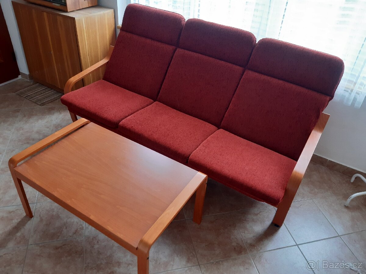 Sedací souprava Jech Pluto (rozkládací) a konferenční stolek - 2