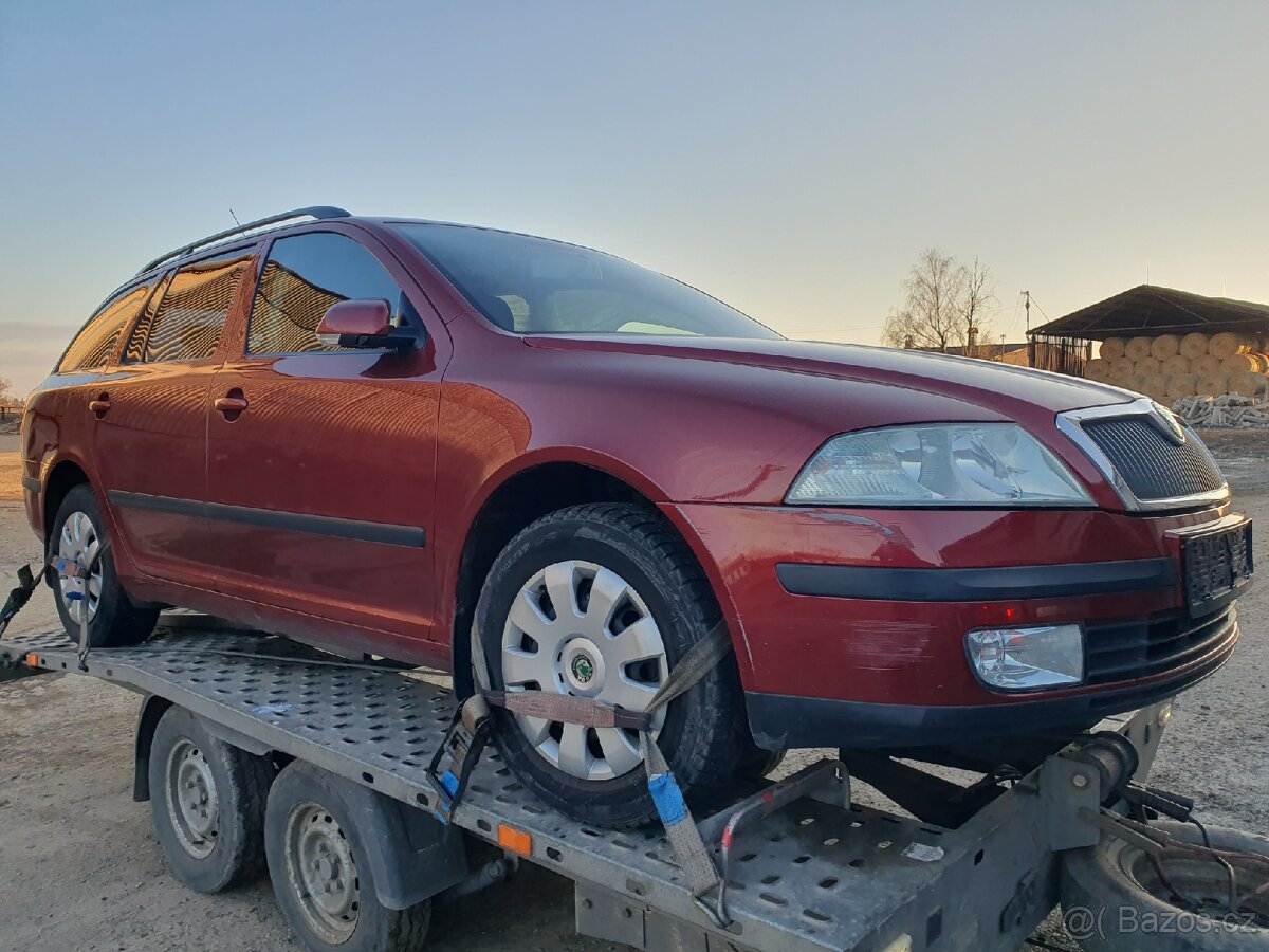 Škoda Octavia 2 combi 1.9 TDI díly - červená met. 9892 - 2