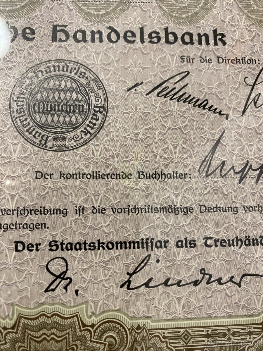 Starý německý dluhopis - 2
