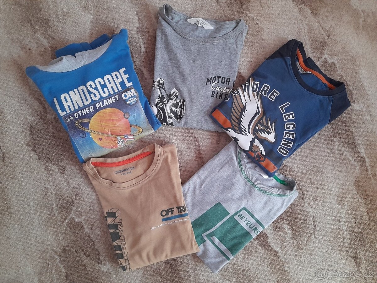 Trička+mikiny vel. 134-140 - 2