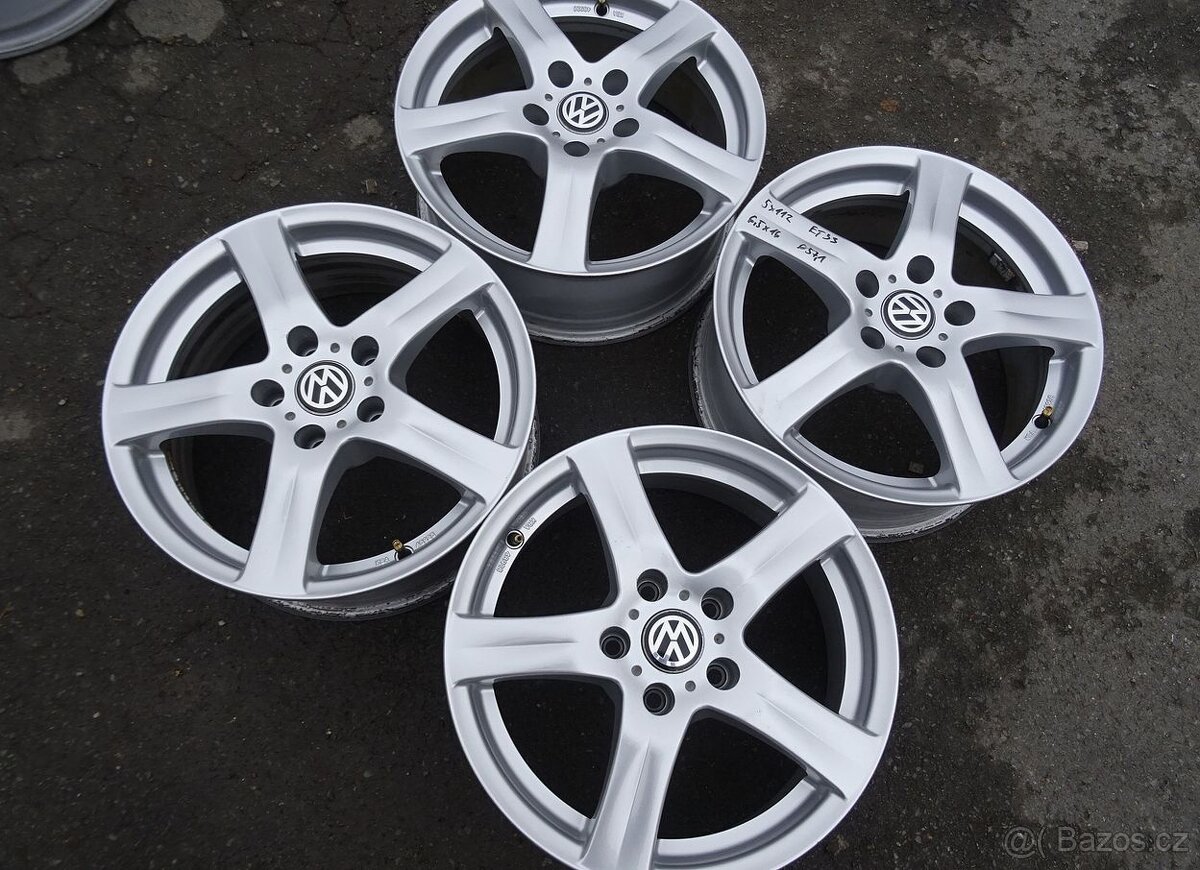 Alu disky Volskwagen Sharan, 16", 5x112, ET 33, šířka 6,5J - 2