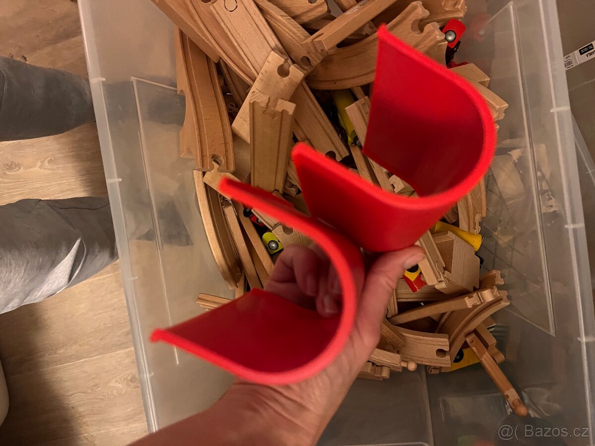 IKEA dřevěná vláčkodráha – mix + box - 2