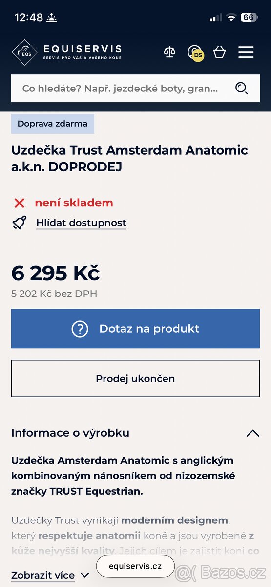 Uzdečka anatomická - 2