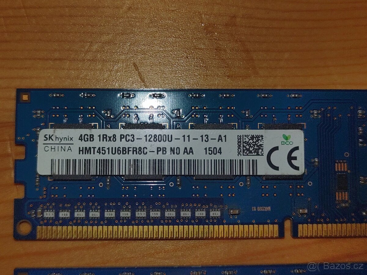 Prodám paměťové moduly pro PC RAM DDR3 - 2