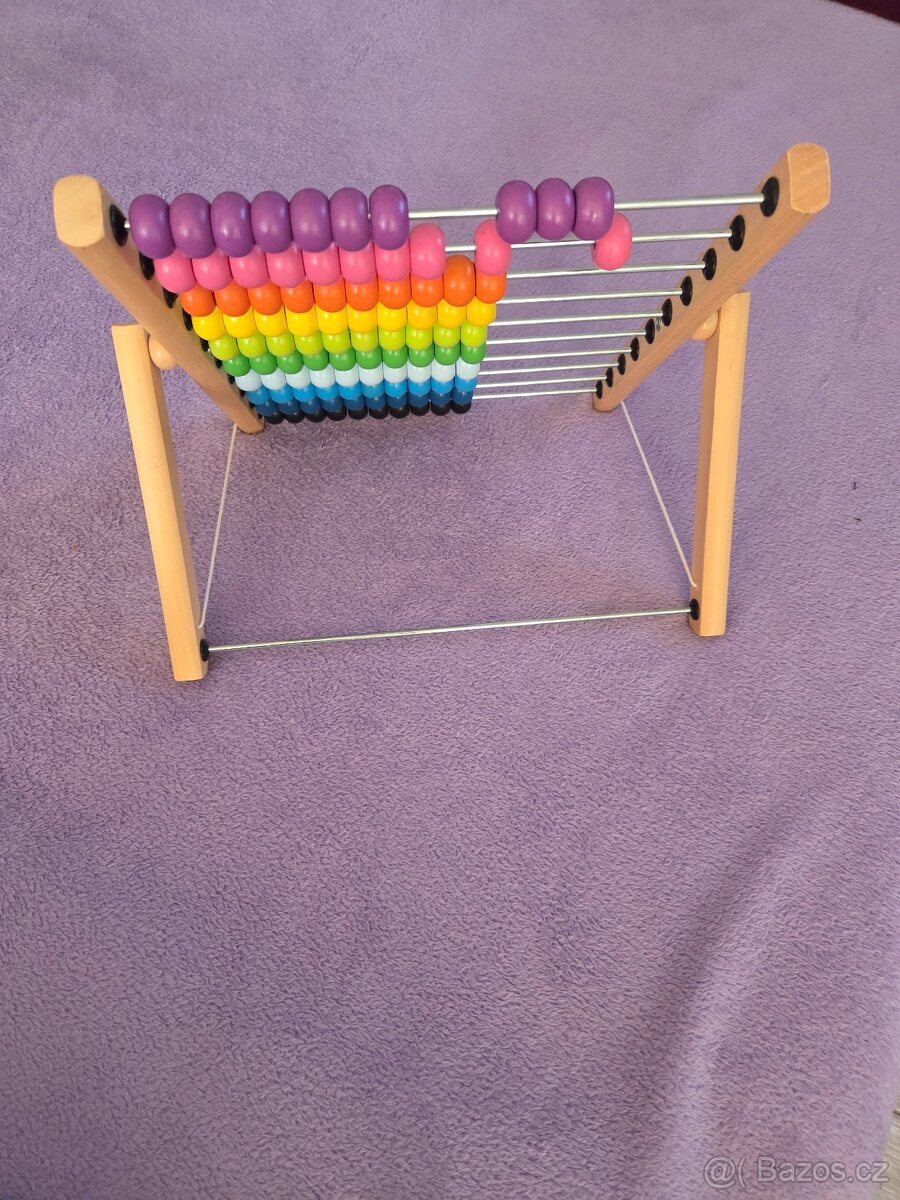 Barevné dřevěné počítadlo Ikea - 2