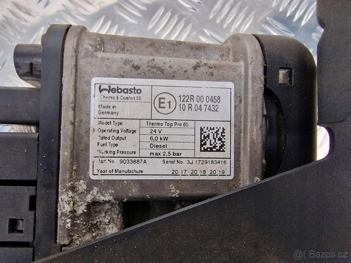 Nezávislé topení Webasto Thermo Top Pro 60 DAF - 2