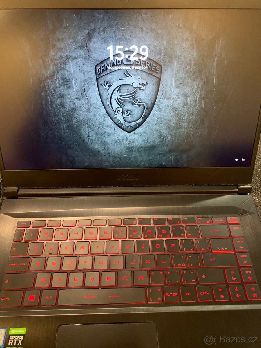 Notebook herní MŠI GF65 thin rtx 2060 - 2