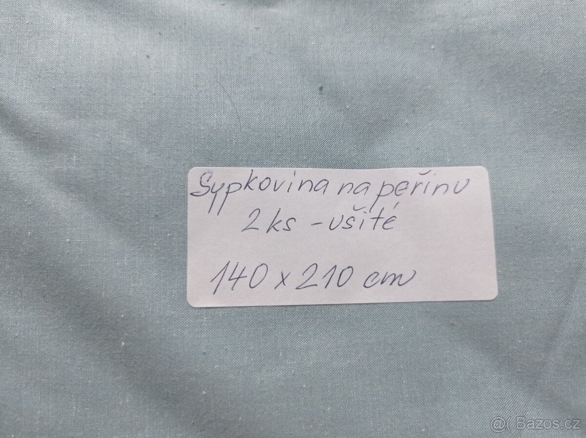 Sypkovina, sypek na peřinu 140 x 210 cm modrý 2 ks - 2