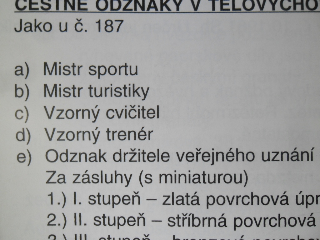 odznak - Vzorný cvičitel - číslovaný originál - 2