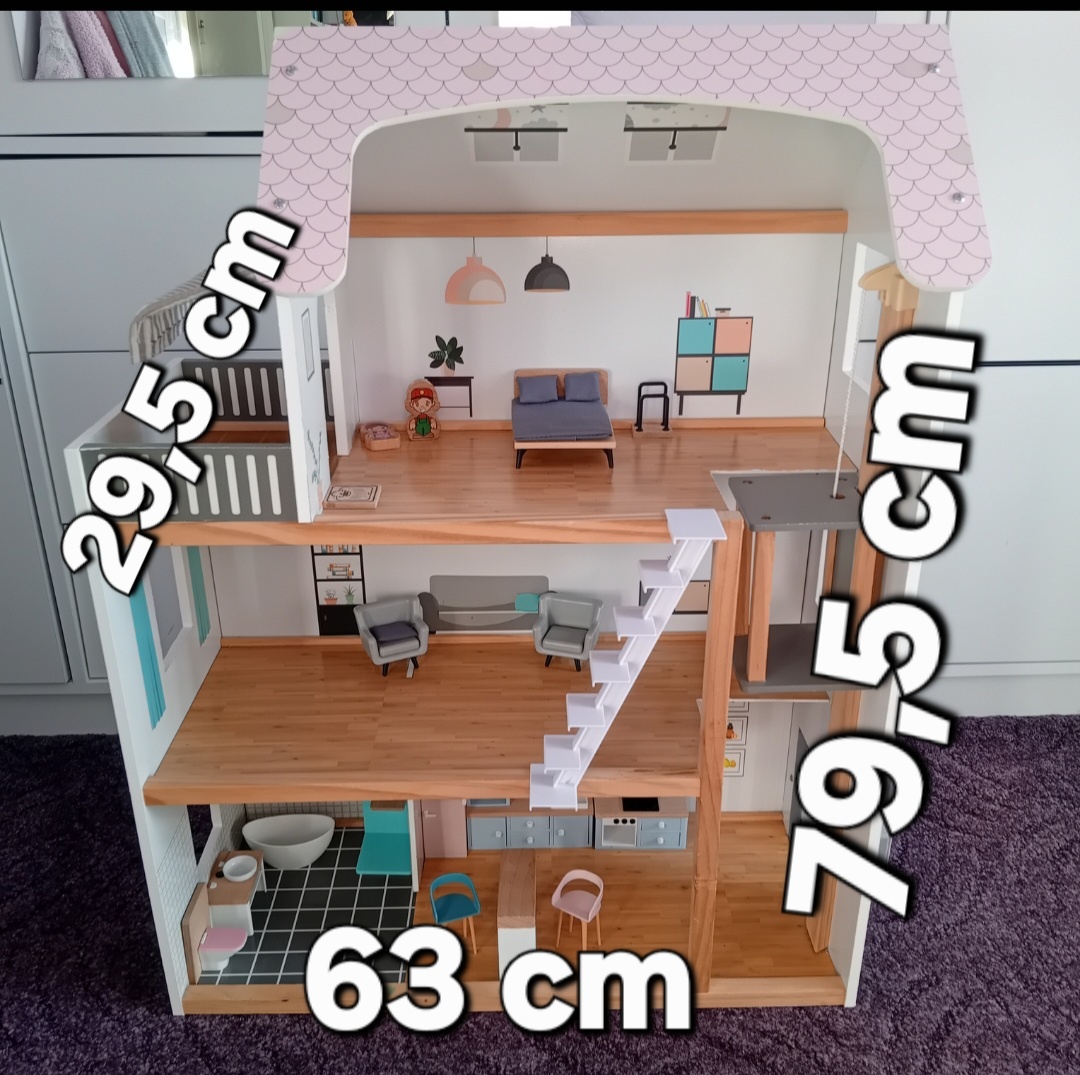 Dětský dřevěný domeček pro panenky - 2