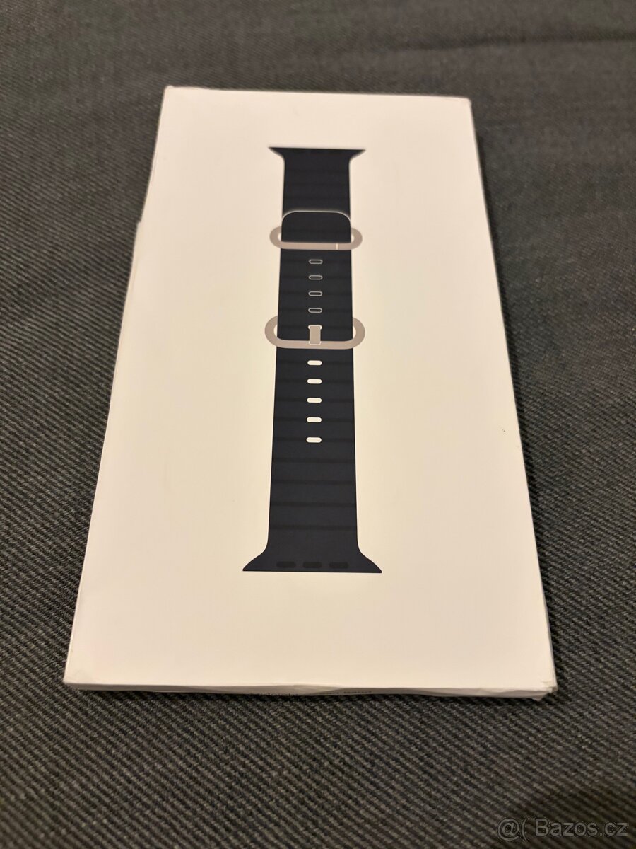 Oceánský řemínek pro Apple Watch Ultra černý - 2