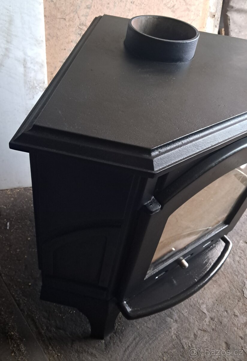 Rohová krbová kamna 9-11 kw - 2