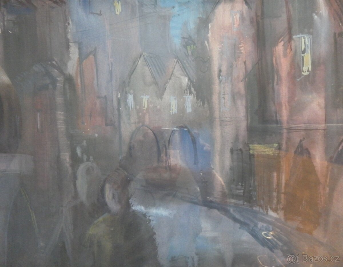 Karel Uhlík - Noční ulice. - 2