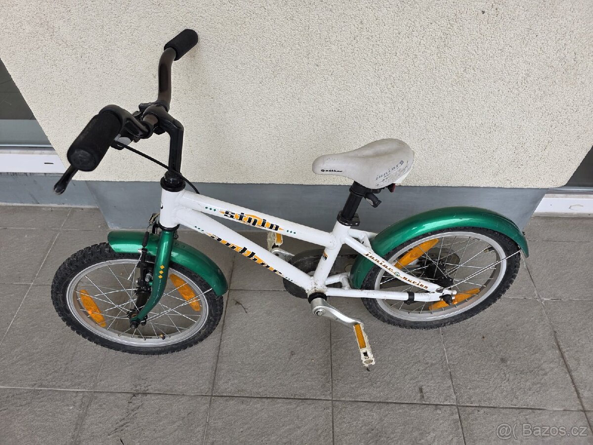 Dětské kolo 16" Author stylo zeleno/bílé - 2
