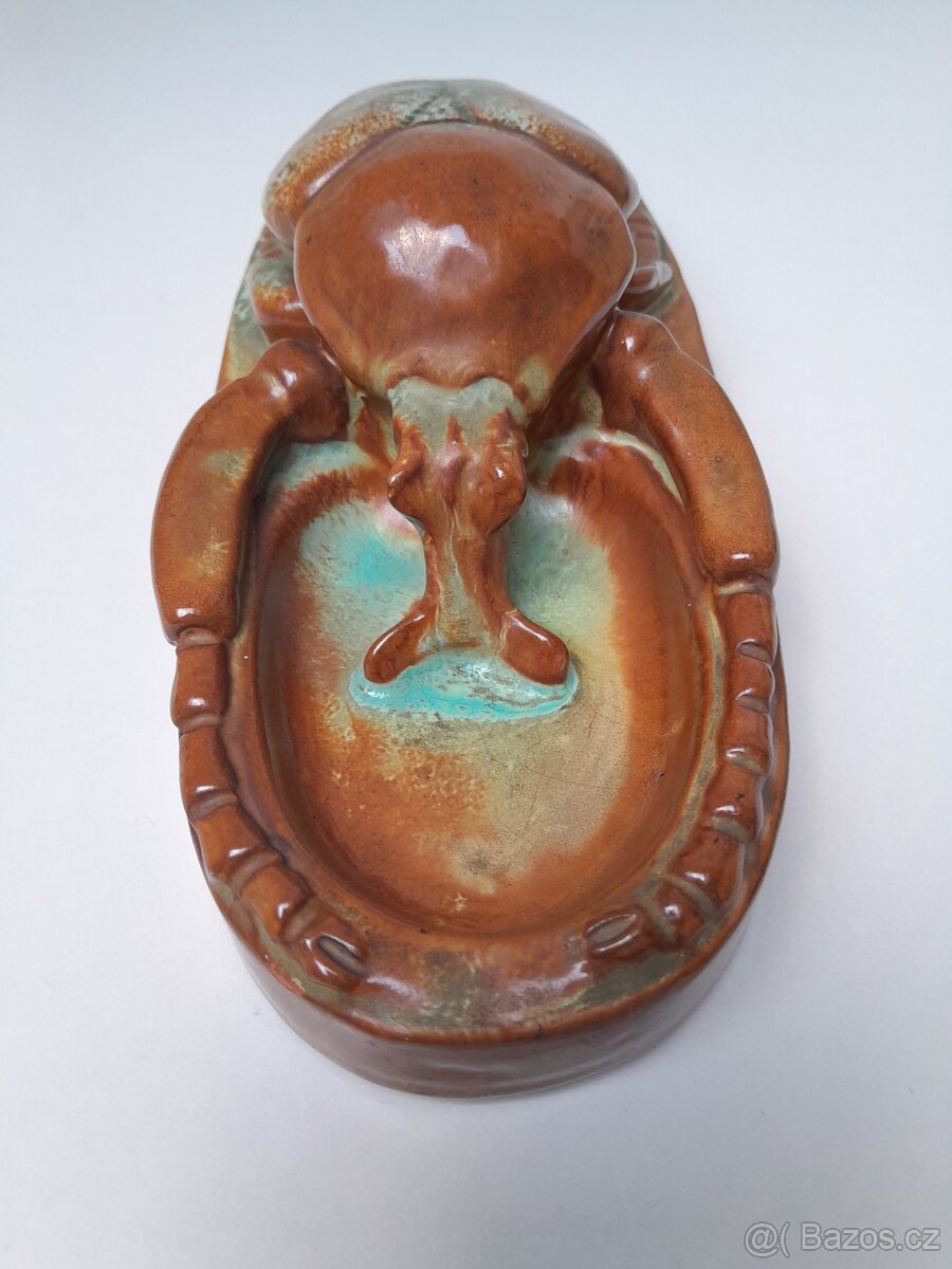 Keramická soška brouka s miskou - 2