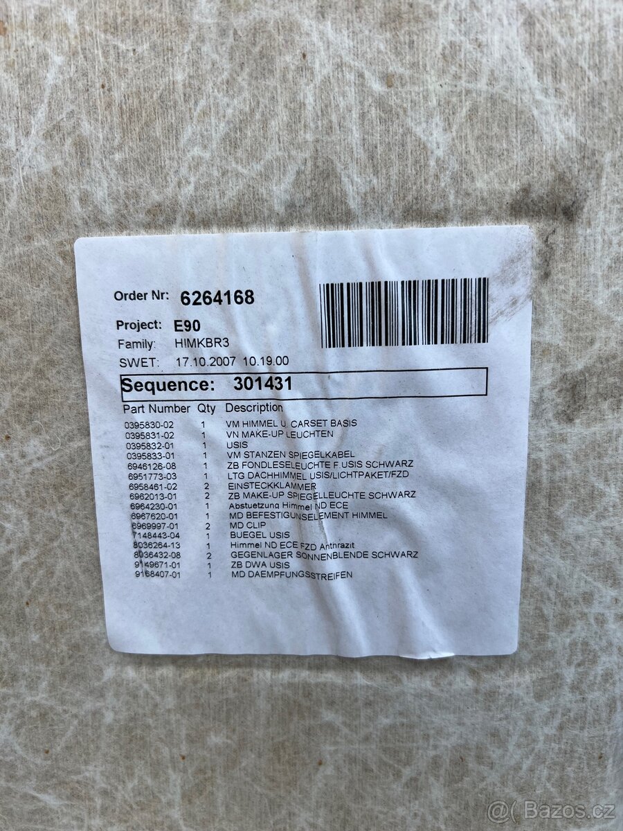 Černá stropnice BMW e90 - 2