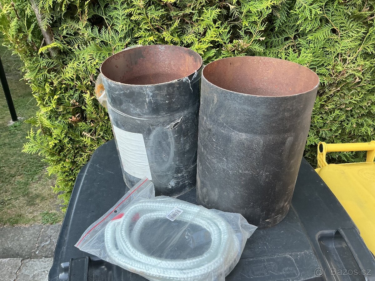 2x Kouřová roura - délka 25 cm / průměr 180 - 2