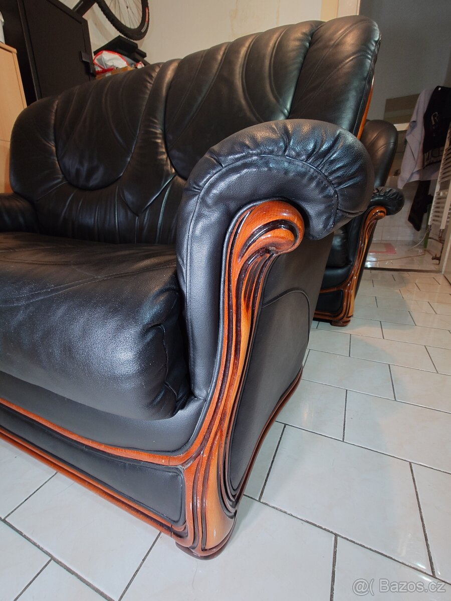 Italská kožená sedačka - 2