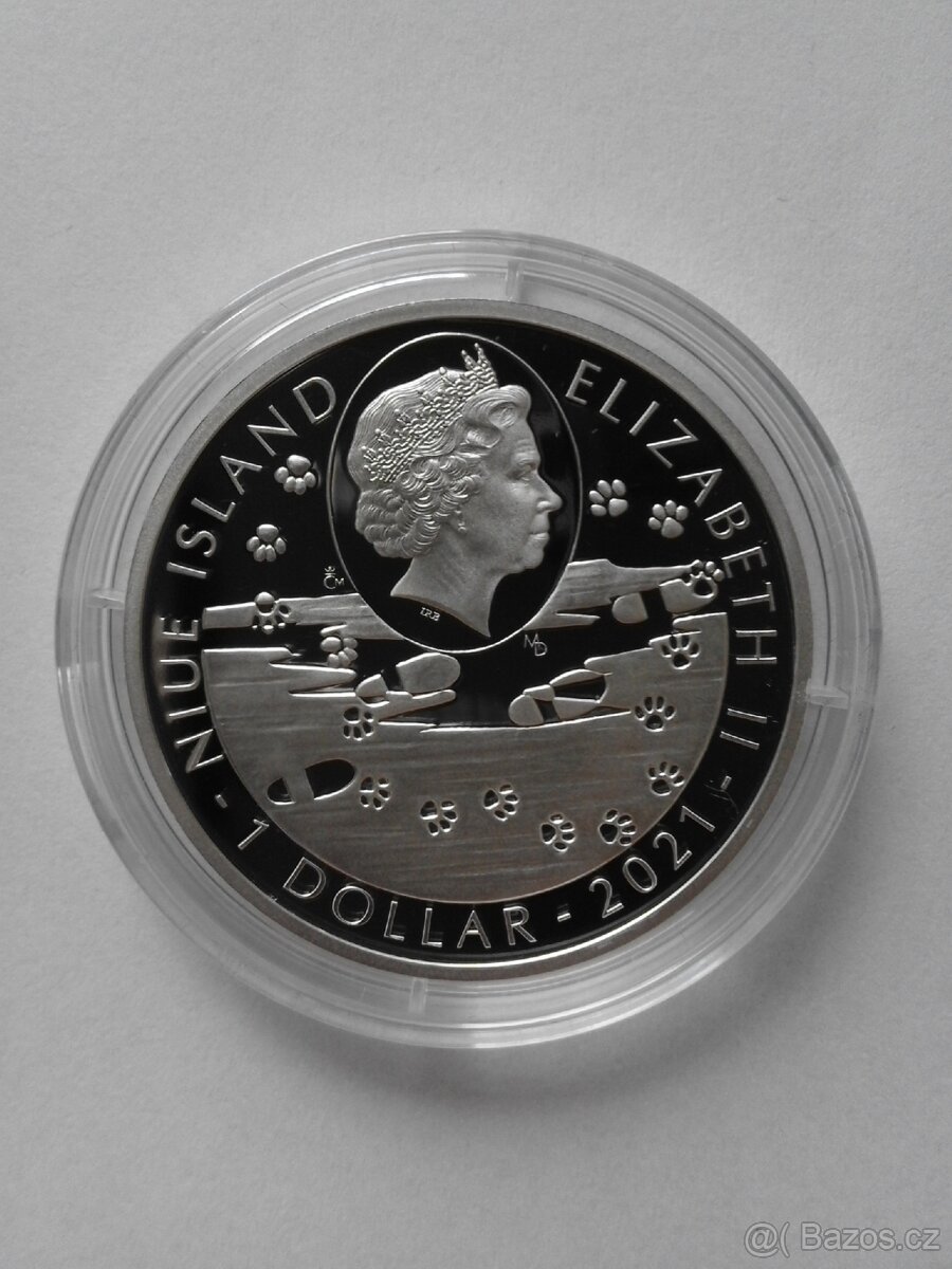 Stříbrná mince ze série Psí plemena - Německý ovčák - 2