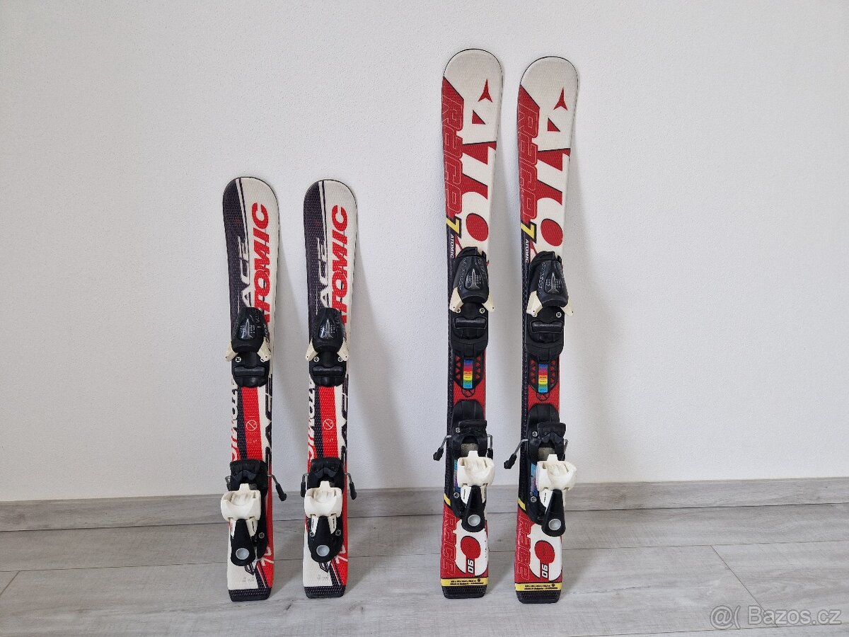 Lyže Atomic s vázáním, délka 90 a 70cm - 2