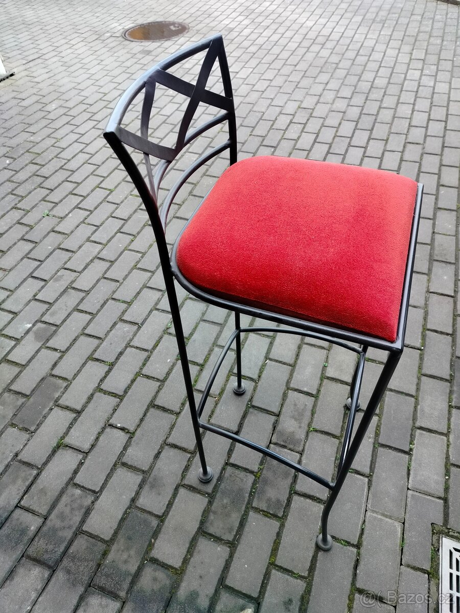 Kovaná barová židle 2 kusy - 2