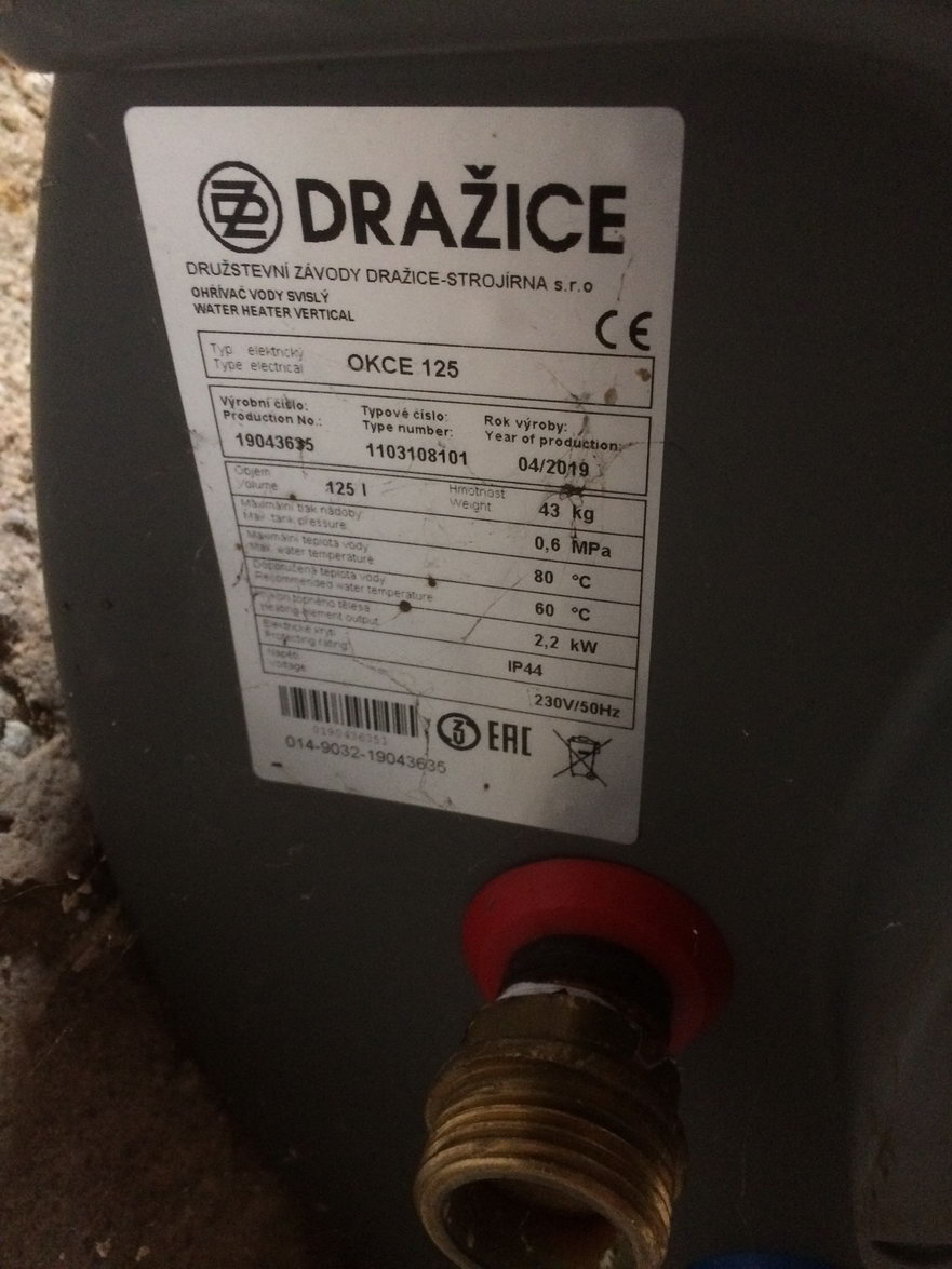 El. bojler Drazice OKCE 125 - 2