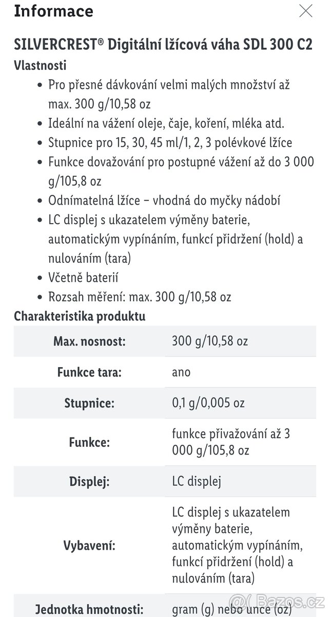 Digitální lžícová váha - 2