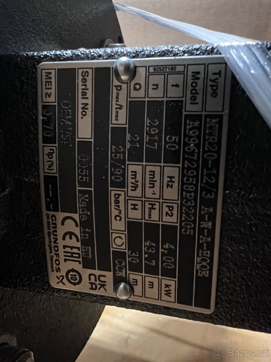 Vertikalní čerpadlo Grundfos MTR20-12/3 - 2