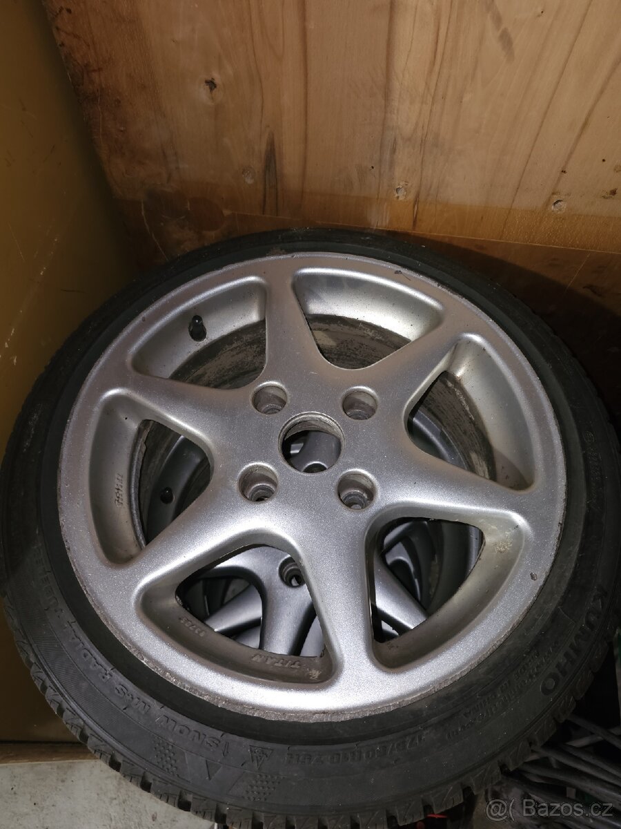 Alu disky 4x114,3 R15 + Zimní pneu Kumho - 2