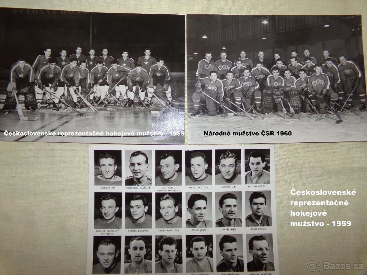 SBÍRKOVÉ POHLEDNICE HOKEJOVÝCH REPRE 1959 - 2
