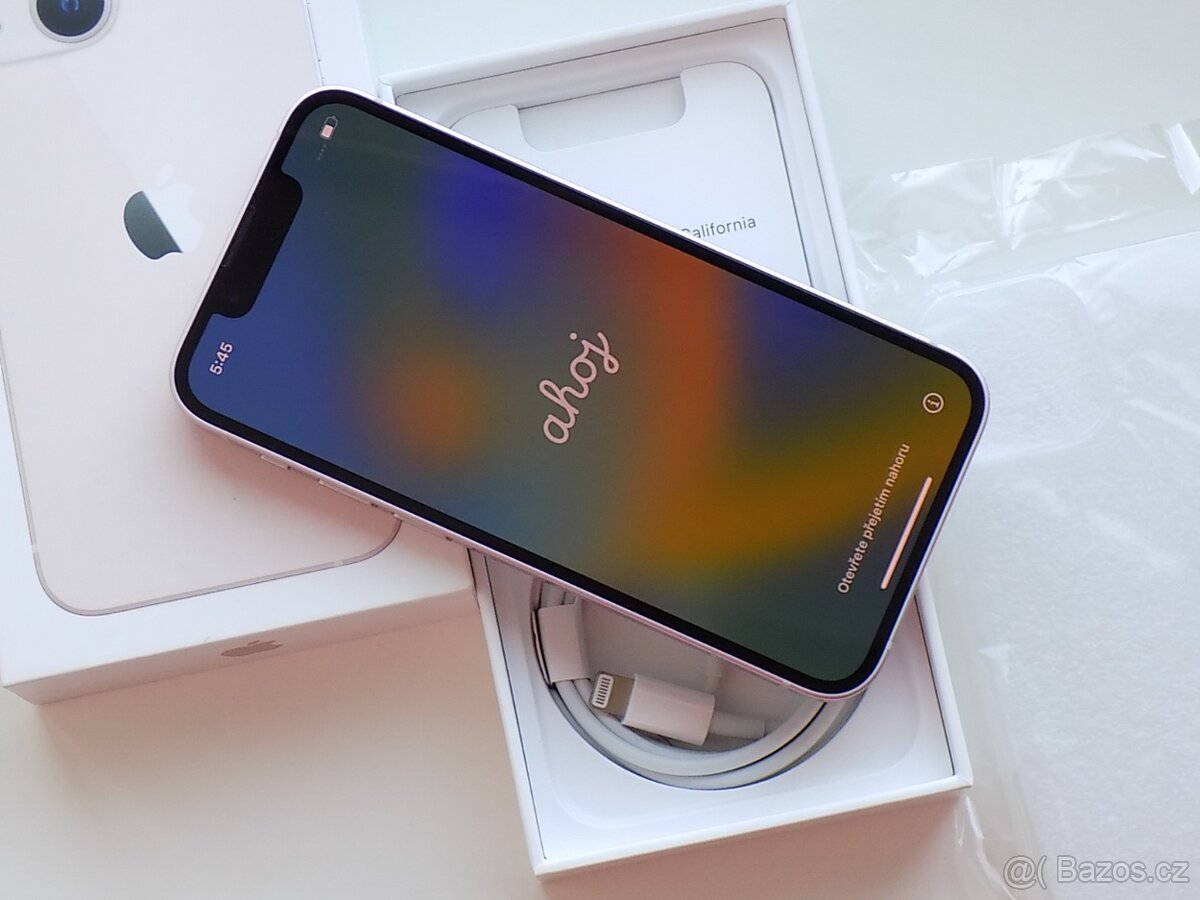 Apple iPhone 13 mini 128GB Růžový - ZÁRUKA - 100% BATERIE - 2