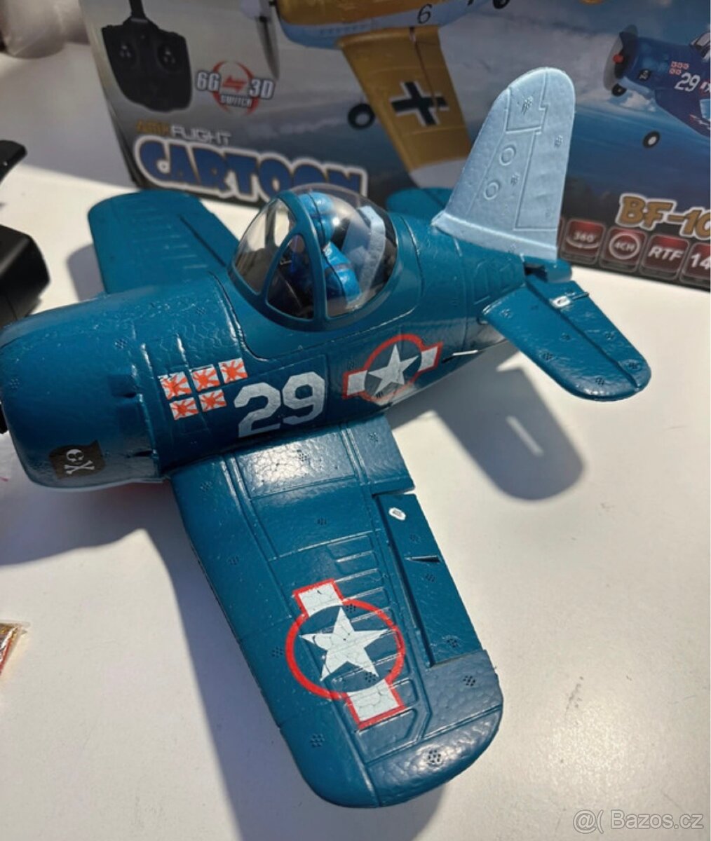 AMEWI RC LETADLO CORSAIR F4U 3 KANÁLY 6G GYRO, RTF SADA - 2